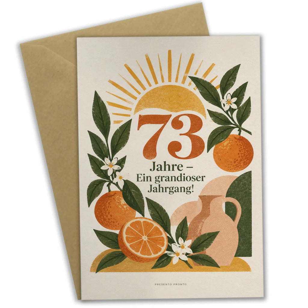 Fröhliche Geburtstagskarte zum 73. Geburtstag mit Blumen|p:2021194|h:bd9c354d037dbee5461b8c18e206fca3