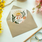 Fröhliche Geburtstagskarte zum 73. Geburtstag mit Blumen|p:2021194|h:73842ec82fd4e9f9d855d3e9f098bf15