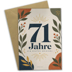 Elegante Karte zum 71. Geburtstag mit Zahl 71|p:2021197|h:1bf7dac29157ed113ced56a84018585b