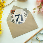 Elegante Karte zum 71. Geburtstag mit Zahl 71|p:2021197|h:3481096a1ccf1c05feeefa67f56d9862