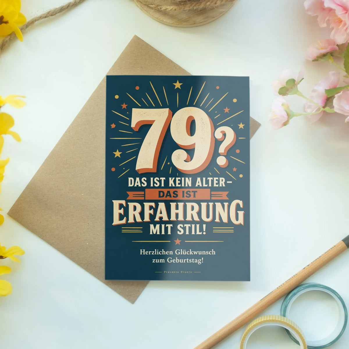 Lustige Geburtstagskarte zum 79. Geburtstag für Männer