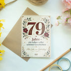 Würdevolle Geburtstagskarte zum 79. Geburtstag mit goldener Zahl 79|p:2021208|h:4efd9eb84961f4bec83b61b6a9be6a39