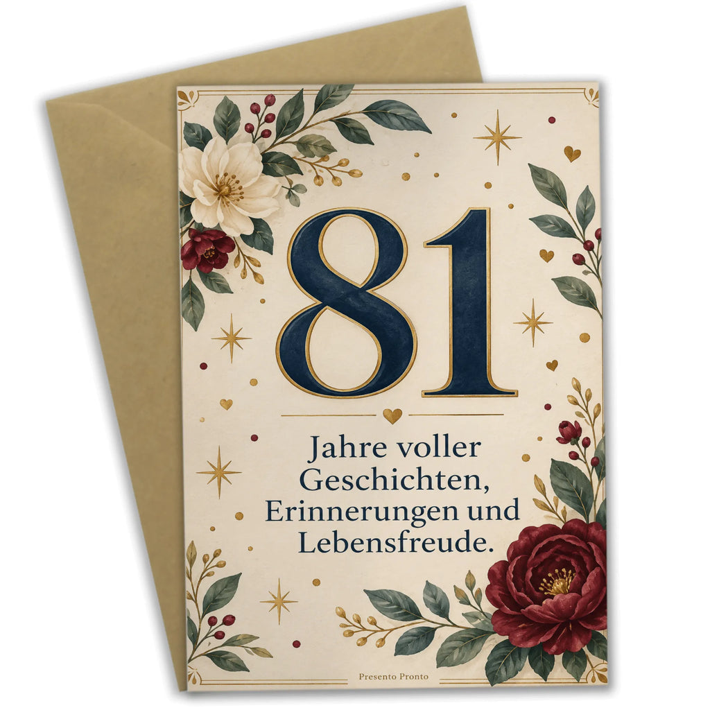 Elegante Geburtstagskarte zum 81. Geburtstag mit großer Zahl 81|p:2021210|h:9c74b052b49c28d1b91ccb24654555ec