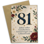 Elegante Geburtstagskarte zum 81. Geburtstag mit großer Zahl 81|p:2021210|h:9c74b052b49c28d1b91ccb24654555ec