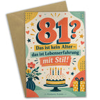 Lustige Geburtstagskarte zum 81. Geburtstag mit großer Zahl 81|p:2021211|h:09dac398a55eecf8c3f173809235c936