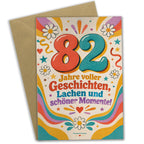 Fröhliche Geburtstagskarte zum 82. Geburtstag mit Gänseblümchen|p:2021214|h:396427a2fc8565aee417bda32cdd6f2a