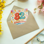 Fröhliche Geburtstagskarte zum 82. Geburtstag mit Gänseblümchen|p:2021214|h:da40872ee9c4efa2ee60893a8ce3dfbc