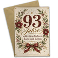 Würdige Geburtstagskarte zum 93. Geburtstag mit Zahl 93