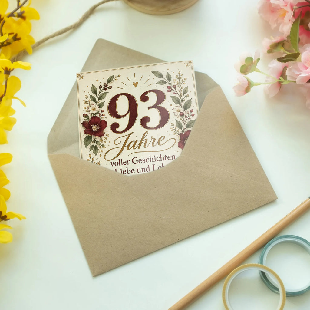 Würdige Geburtstagskarte zum 93. Geburtstag mit Zahl 93|p:2021219|h:3532a899e73432c3a460dbee150ee625