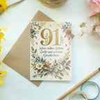 Elegante Geburtstagskarte zum 91. Geburtstag mit Zahl 91|p:2021222|h:fe88420e760f219f1519fb242e306978