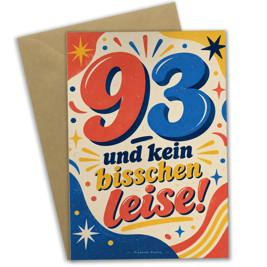 Lustige Geburtstagskarte zum 93. Geburtstag mit Konfetti|p:2021224|h:37c7a029c8931b39a1f9e767071f1727