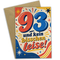 Lustige Geburtstagskarte zum 93. Geburtstag mit Konfetti