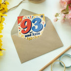 Lustige Geburtstagskarte zum 93. Geburtstag mit Konfetti|p:2021224|h:d49ae92ae223e45a688a6634e5488260