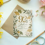 Elegante Karte zum 92. Geburtstag mit Ginkgoblatt|p:2021229|h:ab833a1189b6a26db9c1cded47957436
