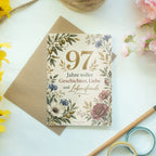 Elegante Geburtstagskarte zum 97. Geburtstag mit goldener Zahl|p:2021230|h:7c6b91ff9ed103b488dfd8edc09a0d48