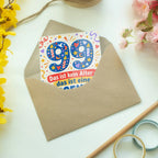 Lustige Geburtstagskarte zum 99. Geburtstag mit Konfetti Zahl 99|p:2021234|h:3029c3f48d498a76e4f0ac76948f6b99