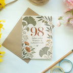 Würdevolle Geburtstagskarte zum 98. Geburtstag mit Ginkgo|p:2021237|h:e01f298a5913d40e284f3d5e239853de