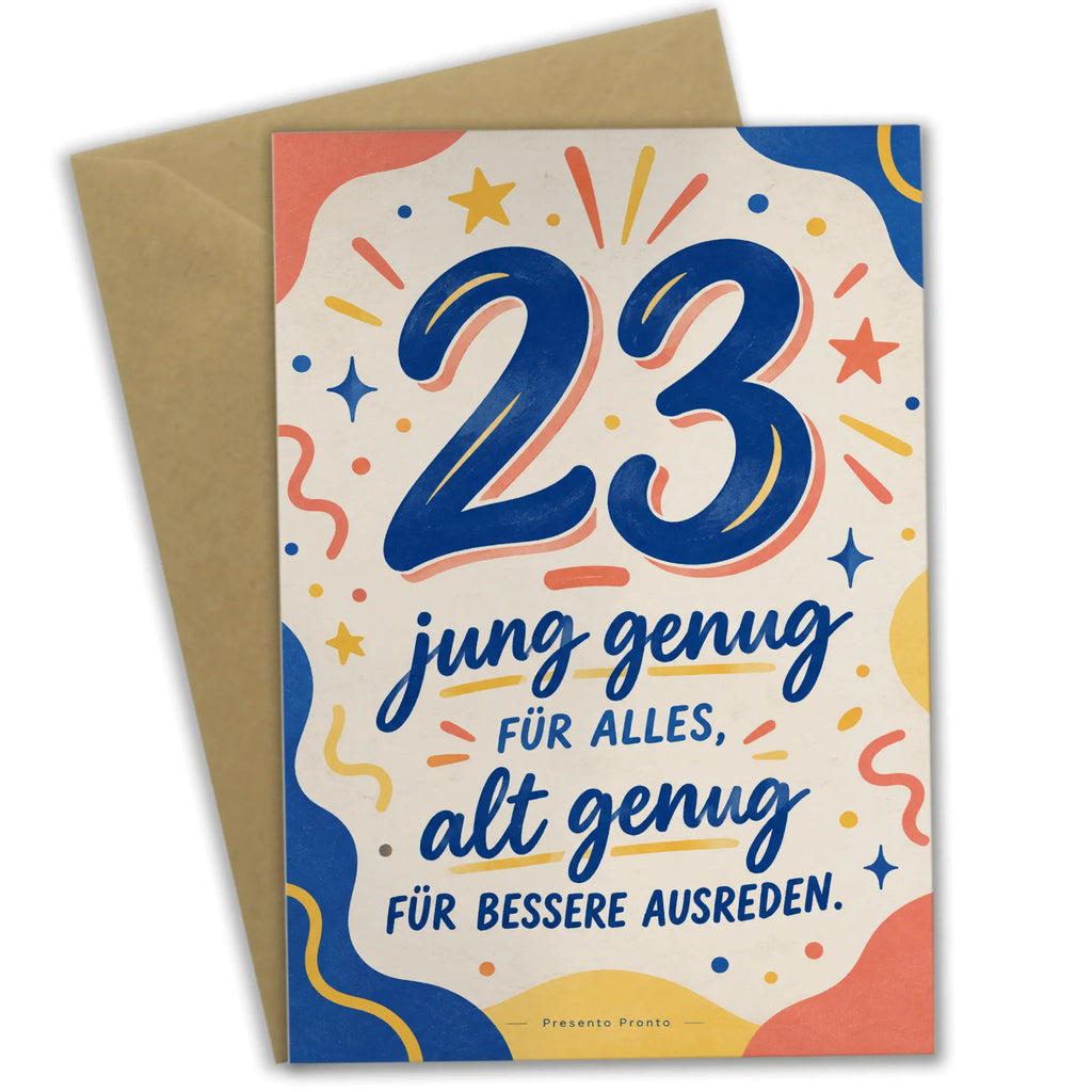 Lustige Geburtstagskarte zum 23. Geburtstag mit Zahl 23|p:2021240|h:6833b22ab3aa536730f245eb381864a1