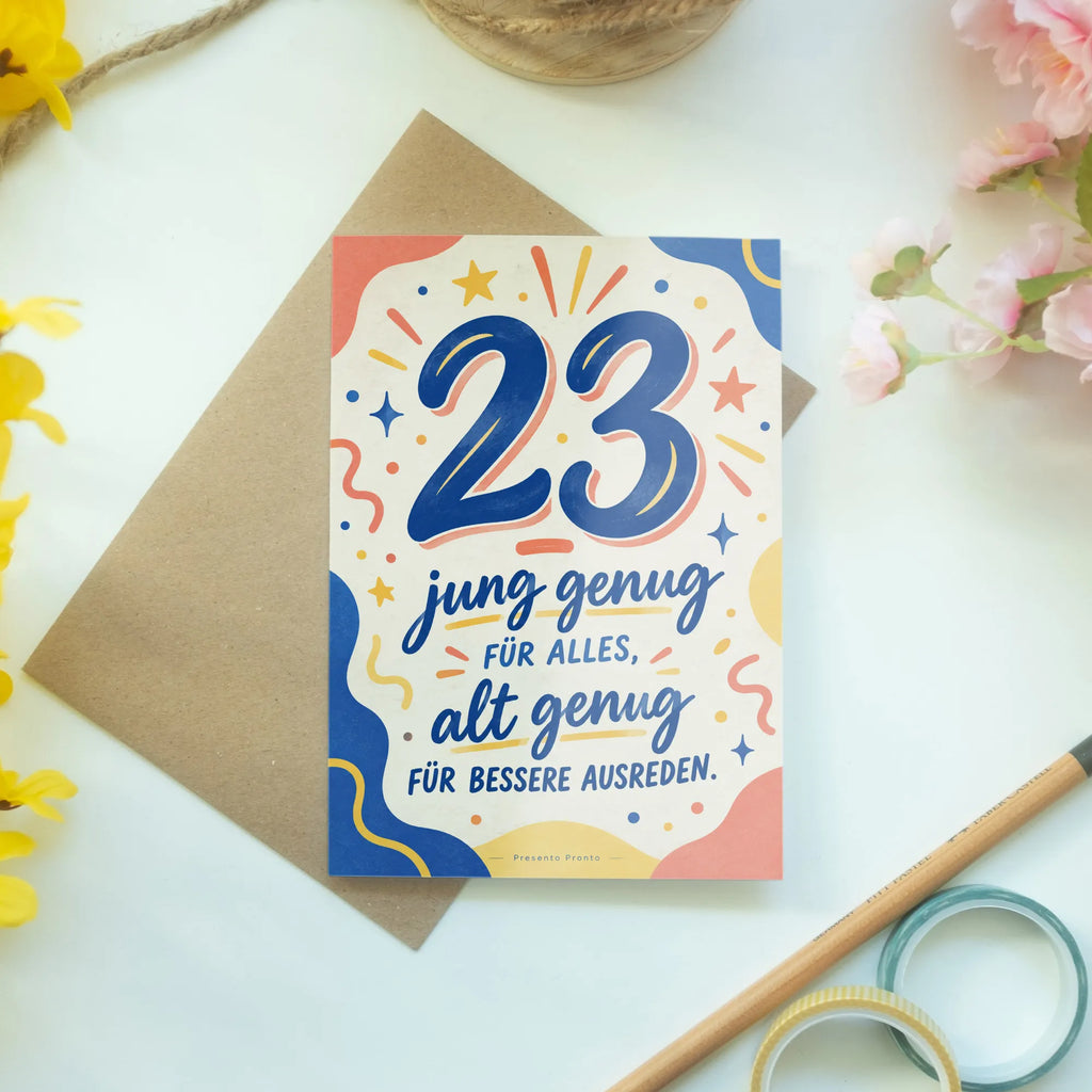 Lustige Geburtstagskarte zum 23. Geburtstag mit Zahl 23|p:2021240|h:ed662ceed6f81fbcb8f19ef5ea102a29