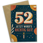 Elegante Geburtstagskarte zum 52. Geburtstag mit Zahl 52|p:2021241|h:17b807b71153da87cc454fdd78dc1827