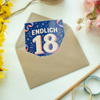 Coole Geburtstagskarte zum 18. Geburtstag mit Konfetti und Feuerwerk|p:2021248|h:f8a54f908c4e8a53f6986b4b9e1b62e5