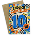 Coole Geburtstagskarte zum 10. Geburtstag Level 10