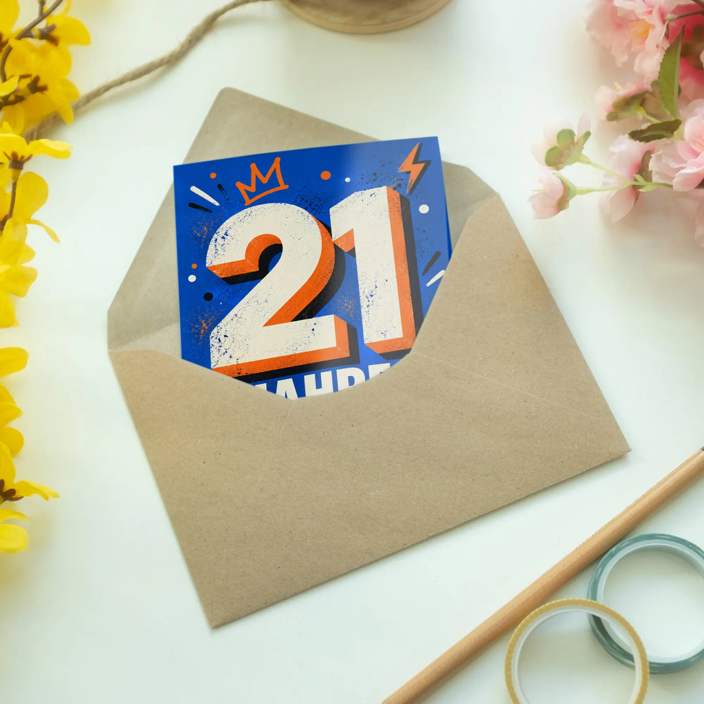 Coole Geburtstagskarte zum 21. Geburtstag mit großer Zahl 21|p:2021253|h:32085a83d9bfef4462fa8f849961f5f0
