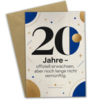 Lustige Geburtstagskarte zum 20. Geburtstag mit Zahl 20|p:2021256|h:748ad0dd8f1e4b15c0eb45bd91a45925