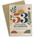 Coole Geburtstagskarte zum 53. Geburtstag mit großer Zahl 53