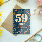 Lustige Geburtstagskarte zum 59. Geburtstag mit goldener Zahl 59|p:2021266|h:dfcbdf37e4e5282031fa115d17871c94