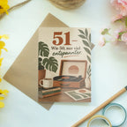 Lustige Geburtstagskarte zum 51. Geburtstag mit Plattenspieler|p:2021268|h:0678c28de5993a3ca6675282da1281b3