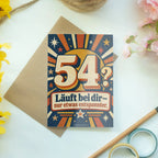Lustige Geburtstagskarte zum 54. Geburtstag mit Zahl 54|p:2021270|h:1de1ed9278df4c4f62337eec7dae98ec