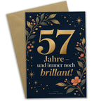 Elegante Geburtstagskarte zum 57. Geburtstag mit goldener Zahl|p:2021271|h:073f76473666af663a943710c0de2478