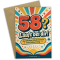 Lustige Geburtstagskarte zum 58. Geburtstag mit Zahl 58
