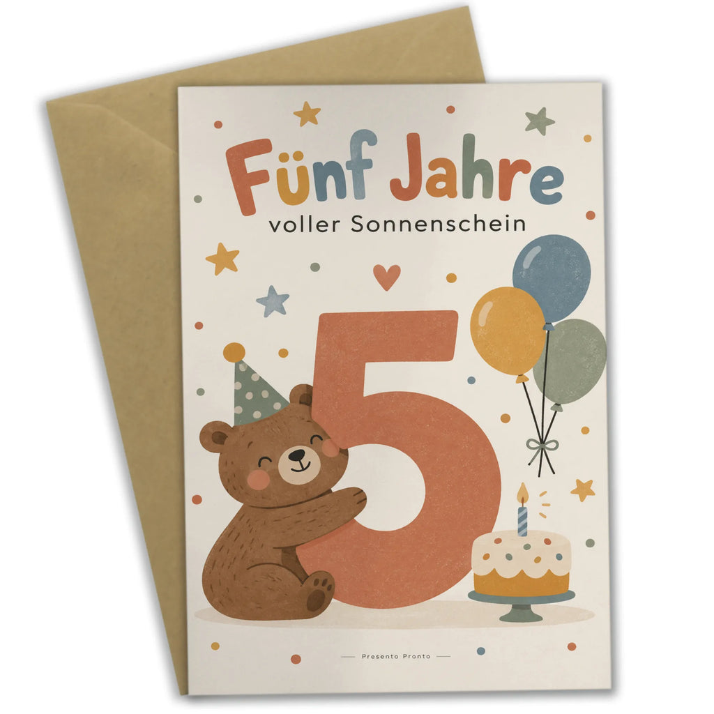 Liebevolle Geburtstagskarte zum 5. Geburtstag mit Zahl 5|p:2021280|h:25edbf8b88989a185ab14e91015fe89e