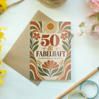 Festliche Geburtstagskarte zum 50. Geburtstag mit Retrosonne|p:2021284|h:d716a491b3879168dbf3fa4e41ee2e28