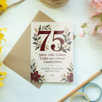 Elegante Geburtstagskarte zum 75. Geburtstag mit Zahl 75|p:2021295|h:c99b0a40e5e67becfdbdb999b4b4f8eb