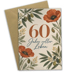 Elegante Geburtstagskarte zum 60 Geburtstag mit Olivenzweigen|p:2021296|h:c1fa513aa8a372581281aa6459290b9c