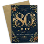 Elegante Geburtstagskarte zum 80. Geburtstag mit goldener Zahl 80|p:2021298|h:042473fb60b121edd01d076f07261dc3