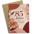 Elegante Geburtstagskarte zum 85. Geburtstag in Terrakotta und Rosé|p:2021302|h:1c7de70db5a67a0d11aa0de5f6393a68