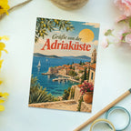 Sonnige Postkarte aus Kroatien mit Adriaküste|p:2021305|h:52365cc09ce527fba8de6fb6165044dc