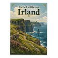 Herzliche Postkarte aus Irland mit Cliffs of Moher