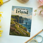 Herzliche Postkarte aus Irland mit Cliffs of Moher|p:2021308|h:56798b1cf4b24f943572044416747c90