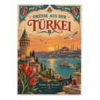 Nostalgische Urlaubspostkarte aus der Türkei mit Bosporus|p:2021311|h:ab983d17a1e3080c66188d4fd7661345