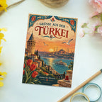 Nostalgische Urlaubspostkarte aus der Türkei mit Bosporus|p:2021311|h:990dd5ce6f9089e28ee136d25fa40c8d