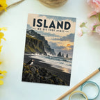 Stimmungsvolle Postkarte aus Island mit Papageitaucher|p:2021312|h:b41d48bcec48f827ed8a6d9105be733c