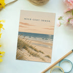 Lustige Strand Postkarte mit Dünengras für Meeresfans|p:2021313|h:6633262462a6ce203a710539108d86dd