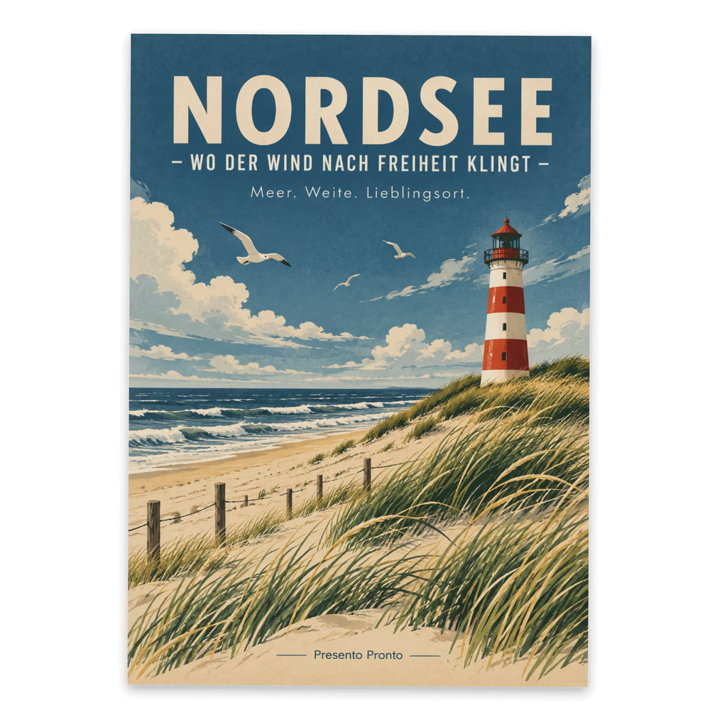 Nostalgische Urlaubspostkarte von der Nordsee mit Leuchtturm|p:2021314|h:40dc05c2c3b63a52b8597e91b75a8690
