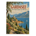 Nostalgische Postkarte vom Gardasee für Italienfans