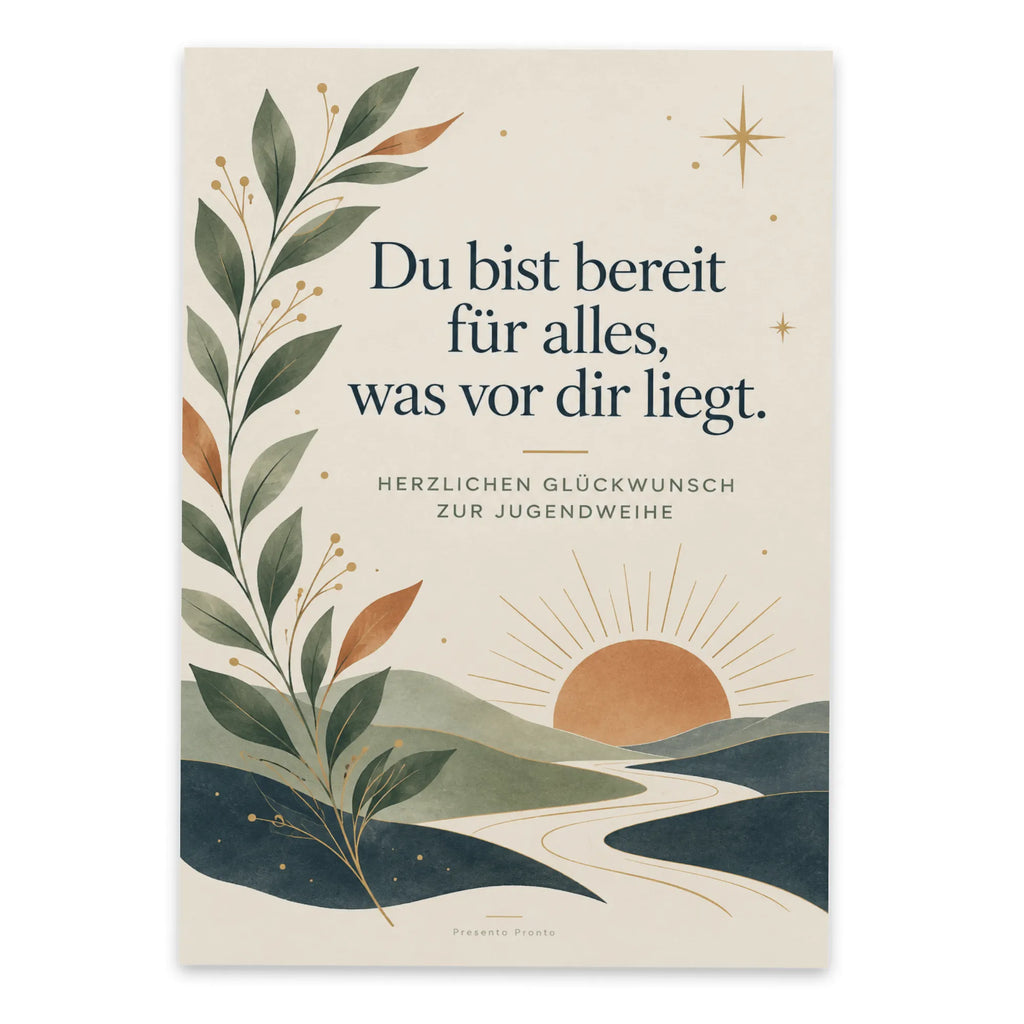 Elegante Grußkarte zur Jugendweihe mit Zweig|p:2021321|h:1f8a84f74937b326a6e2b4108b9653ab